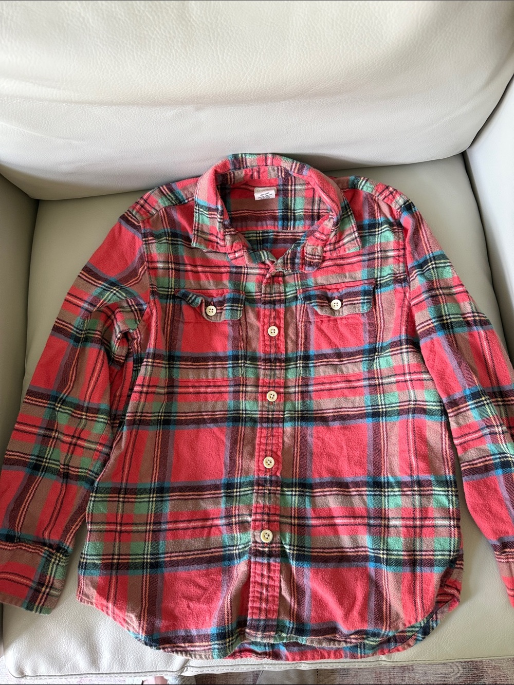 Crewcuts Red Plaid Button-Down Shirt